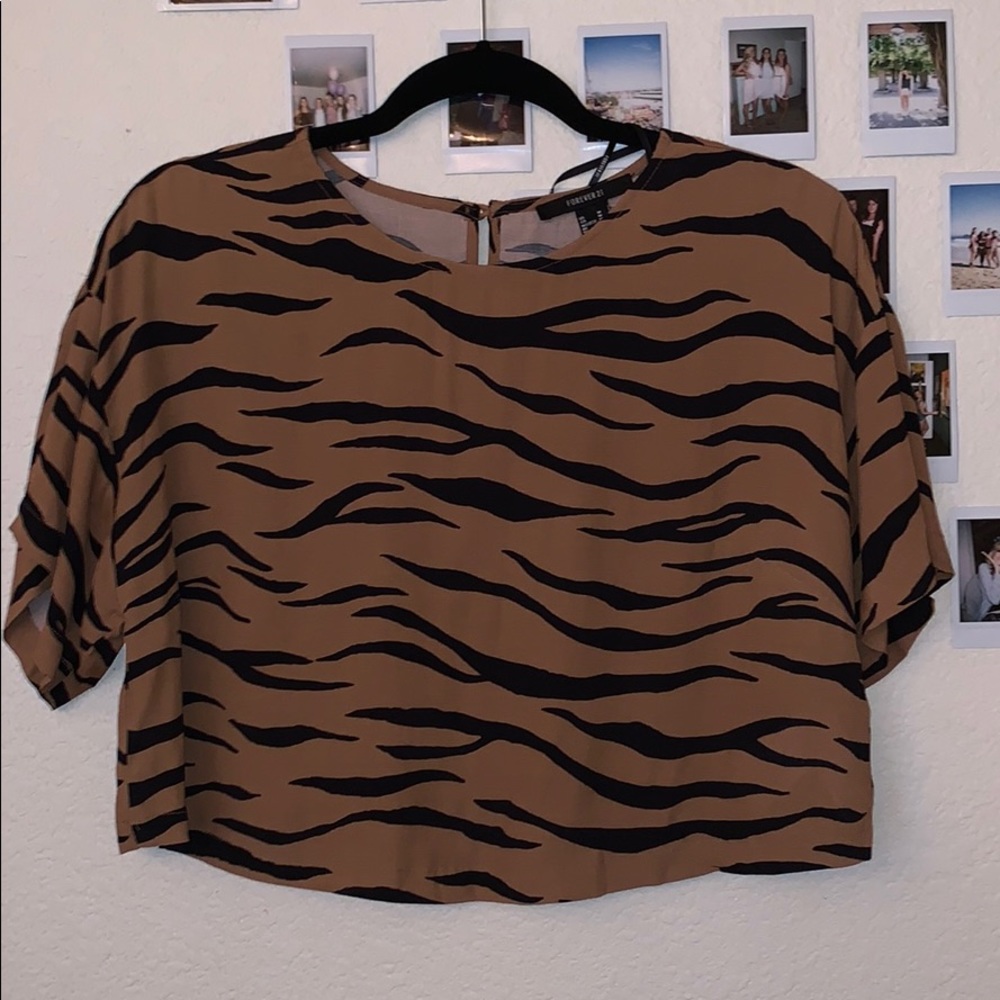 Zebra Print Crop Top 🦓